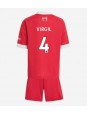 Billige Liverpool Virgil van Dijk #4 Hjemmedraktsett Barn 2025-26 Kortermet (+ Korte bukser)
